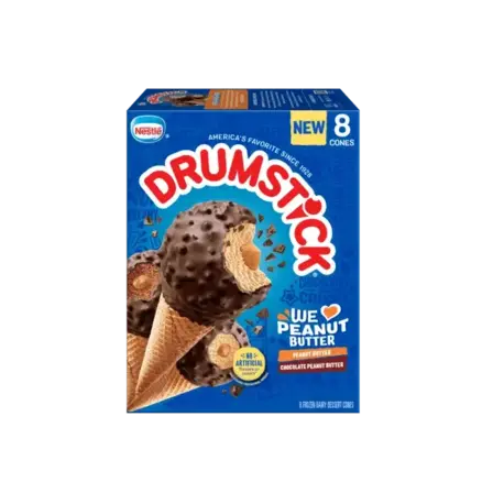 Drumstick We Love Peanut Butter Sundae Cones Variety Pack (8 pack).