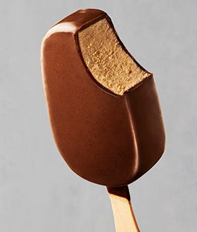 Coffee soft dipped ice cream bar