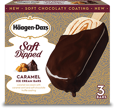 Haagen-Dazs soft dipped caramel ice cream bars
