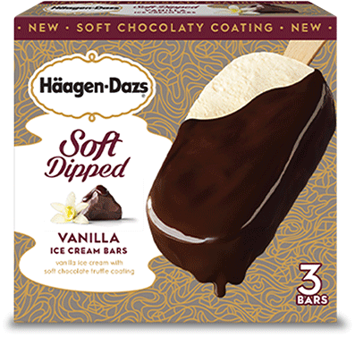 Haagen-Dazs soft dipped vanilla ice cream bars