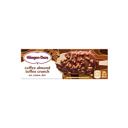 Haagen Dazs Coffee Almond Toffee Crunch Ice Cream Bars package.