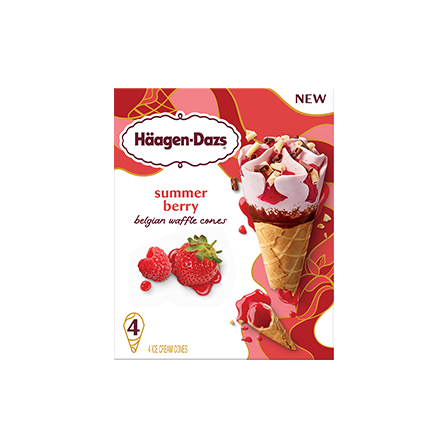 Strawberry Butter Cookie Cone 4 count