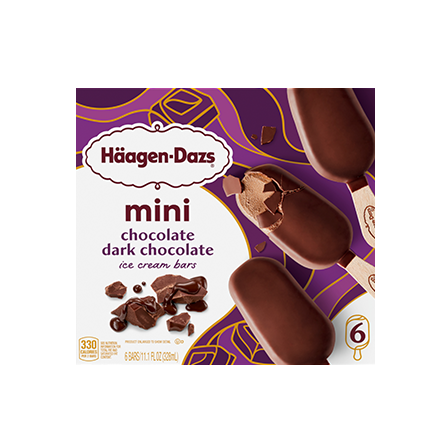 Haagen Dazs Mini Chocolate Dark Chocolate ice cream bars (6 pack).