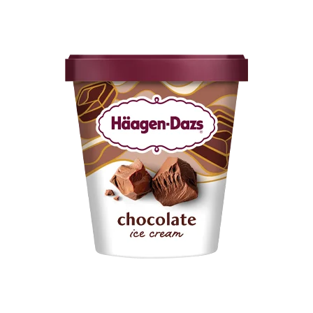 Haagen Dazs Chocolate Ice Cream 28 oz tub.