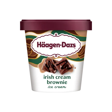 14 ounce tub of Häagen-Dazs® Irish Cream Brownie frozen dairy dessert.