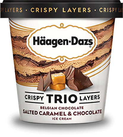Pint of Haagen-Dazs salted caramel & chocolate ice cream