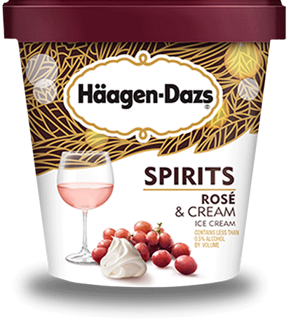 Pint of Haagen-Dazs sprits rose & cream ice creams