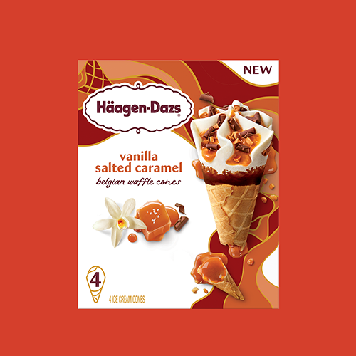 Vanilla Salted Caramel Cone 4 Cones