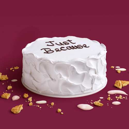 Just Because Cake Two favorites, Strawberry and Vanilla ice creams, layered with buttery shortbread cookies and vanilla frosting layer. Top it off with a personalized message and make the moment unforgettable.