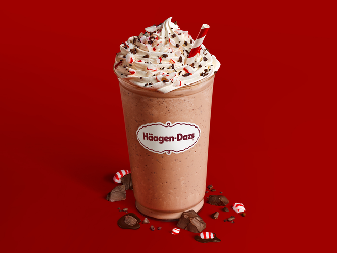 Peppermint Bark Frozen Hot Chocolate