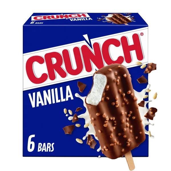 Package of 6 Crunch Ice Cream Bars.