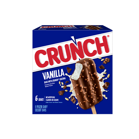 Package of 6 Crunch Ice Cream Bars.