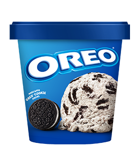 14 ounce tub of Oreo frozen dairy dessert.