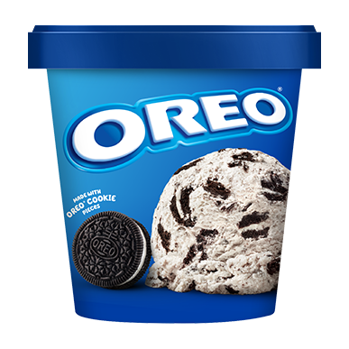 14 ounce tub of Oreo frozen dairy dessert.