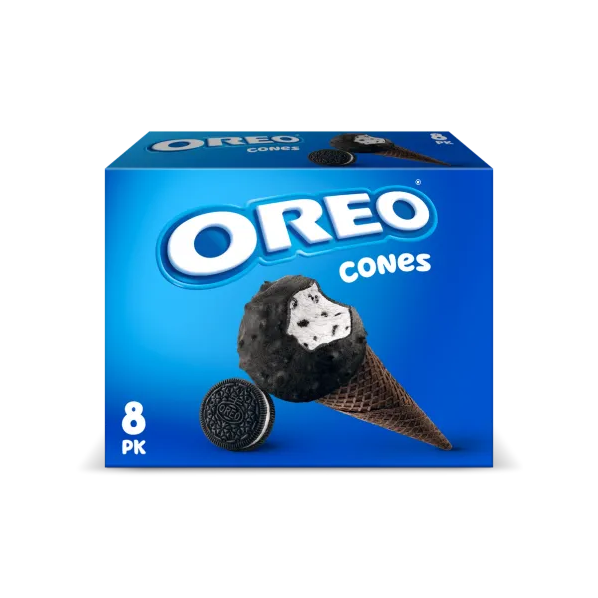 Package of 8 Oreo Cones.
