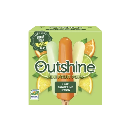 Outshine Lime, Tangerine, Lemon Mini Frozen Fruit Pops Variety pack.